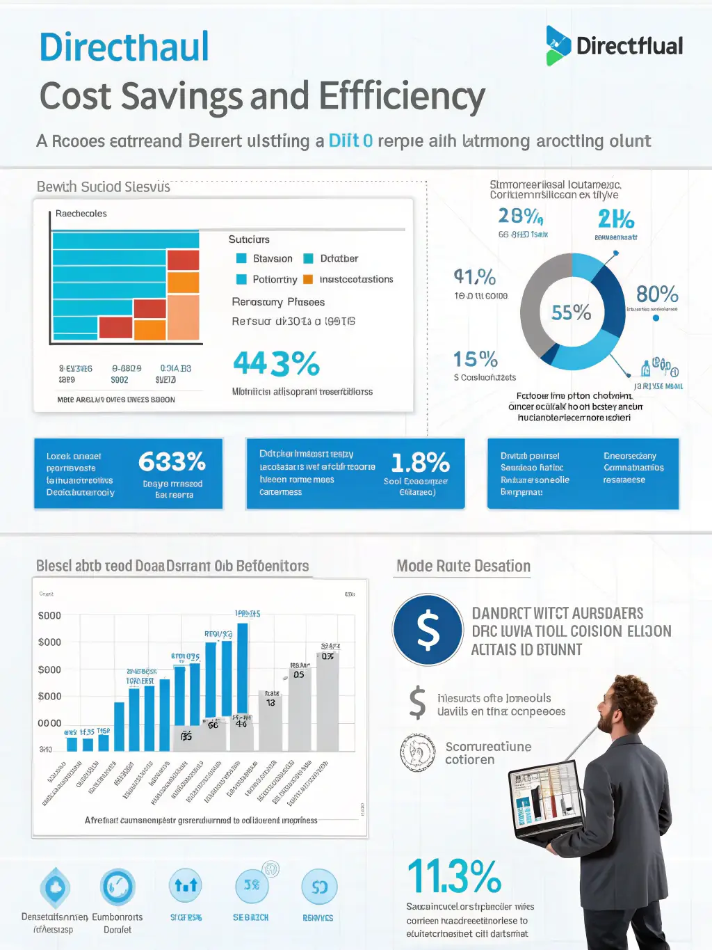 An infographic showing cost savings through optimized tariffs and shipping strategies, illustrating Private Label University's cost optimization service.